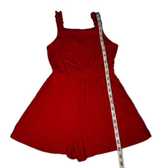 Copper Key Ribbed Jumpsuit Romper Red Girl's Size M - Picture 4 of 6